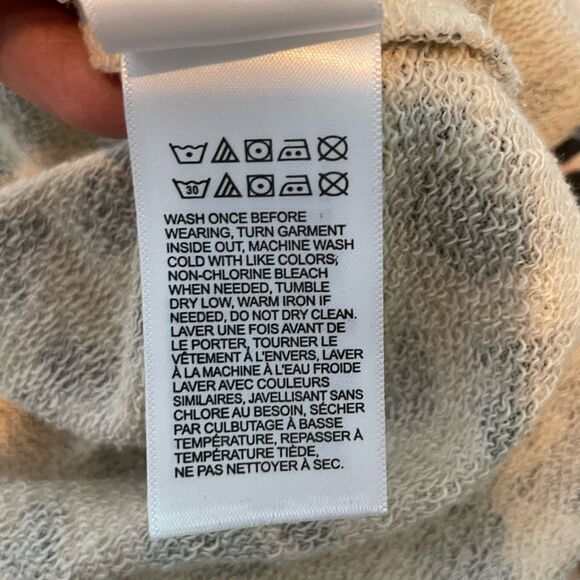 Lucky Brand Leopard Print Hoodie Sweatshirt Tan Black French Terry Long Sleeve S - Picture 8 of 8